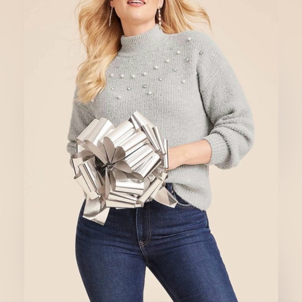 Maurices Light Gray Turtleneck Sweater